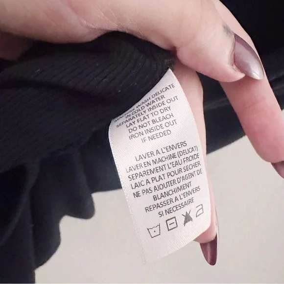 N: Philanthropy Ribbed Bodysuit Sleeveless Turtleneck Tank Black - Picture 7 of 8